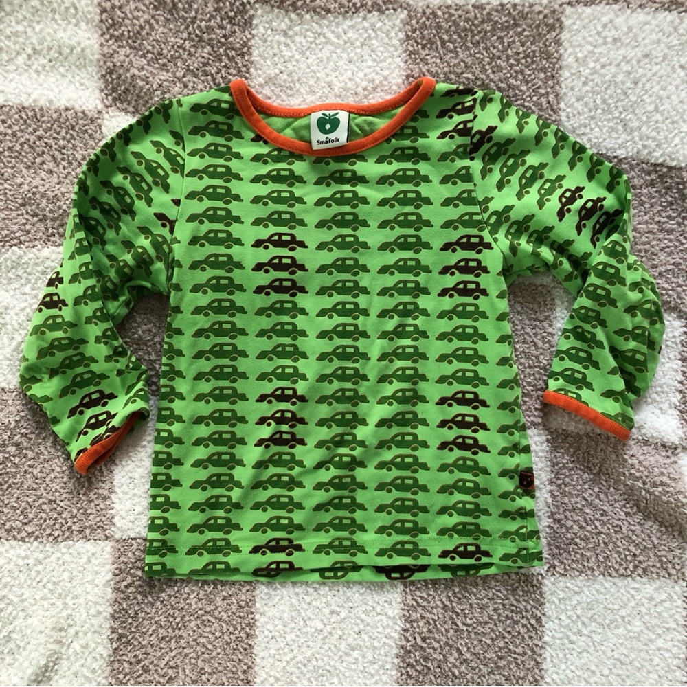 BOGO 🎊 Smafolk Danish Designs Green Car Print Kids T Shirt